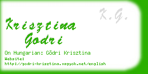 krisztina godri business card