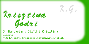 krisztina godri business card